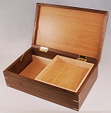 Walnut-fir horse box open